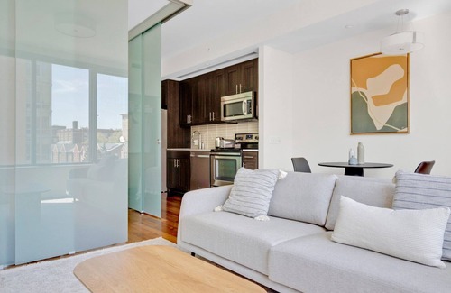 Columbia Heights Apartment | Elegant 14th St 1BR w/Gym, W/D & Lounge, walk to Metro, by Blueground