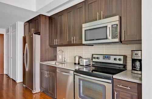 Columbia Heights Apartment | Elegant 14th St 1BR w/Gym, W/D & Lounge, walk to Metro, by Blueground
