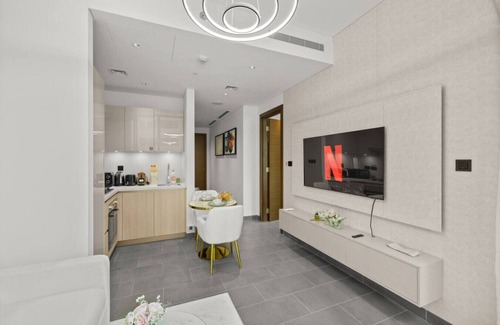 Nad Al Sheba Apartment | Elegant 1BR w/Bedroom Balcony | Sobha Crest