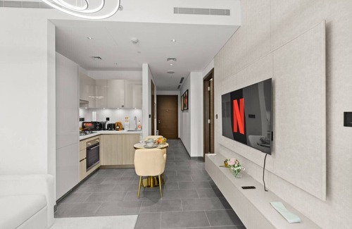 Nad Al Sheba Apartment | Elegant 1BR w/Bedroom Balcony | Sobha Crest