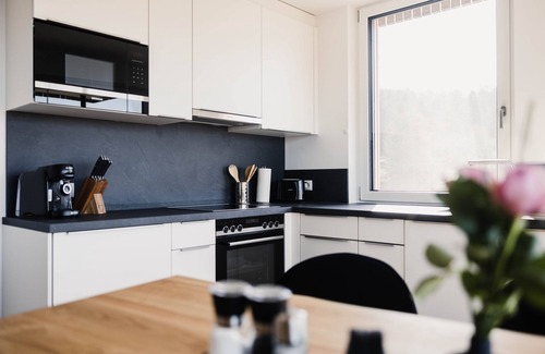 Hoerbranz Apartment | Elegant 2-room vacation apartment (1st floor) with 49sqm & covered balcony, close to the lake