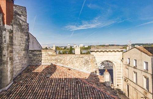 Saint-Michel Bed & Breakfast | Elegant and warm gray attic suite, decorated with its zebra carpet