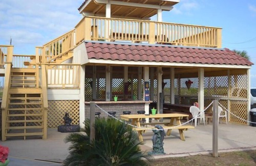 Pirates Beach West House | EMAIL FOR SUMMER SPECIALS !!! AWESOME SECOND ROW BEACHSIDE HOME WITH PRIVATE POOL ON 1/2 ACRE