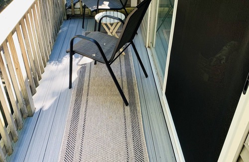 Sugar Mountain Condo | Enjoy the comforts of “Serenity” while relaxing to Flattop Creek whistle below!