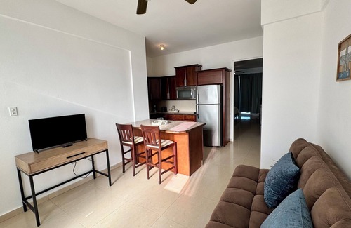 Cerro Gordo Apartment | Equipped beach apartment with kitchen, AC, WIFI, 1 Queen bed + 1 sofa bed.