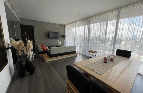 Guadalajara Apartment | Espectacular diseño, terraza con Hamaca y Jacuzzi