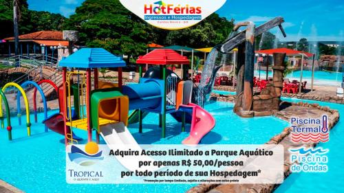 Do Turista Apartment | Everest Flat Service com Piscinas Termais, próx ao Shopping Singapura, Water Park, Clube Prive, Riviera, Boulevard - HotFérias