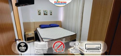 Do Turista Apartment | Everest Flat Service com Piscinas Termais, próx ao Shopping Singapura, Water Park, Clube Prive, Riviera, Boulevard - HotFérias
