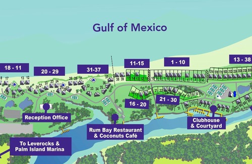 Palm Island Villa | Excellent view of the Gulf from this very nice villa on the Resort, 2213