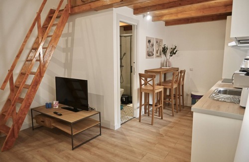 San Diego Apartment | Exquisito Estudio con Cama en Mezanine y Encantador Patio Compartido MPE35B