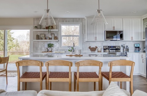 Lincoln City House | Fabulously Updated Ocean View Home with Sunroom, Game Room, Hot Tub, Fire Pit!