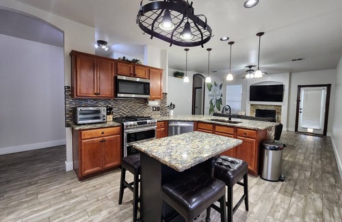 Euless House | Fall and Football season are almost here! Enjoy it in the pool oasis getaway!