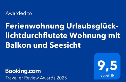 Insel Apartment | Ferienwohnung Urlaubsglück- lichtdurchflutete Wohnung mit Balkon und Seesicht