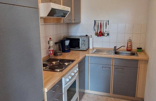 Plauen Apartment | Ferienwohnung zum Schloss - vacation apartment, bathtub, WC, 1 bedroom