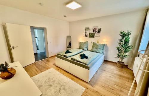 Zweckel Apartment | FeWo-Palmtrees 3 - Große und moderne 2 Zimmerwohnung mit Süd-West Balkon in Gladbeck-Mitte nähe Movie Park und Arena AufSchalke