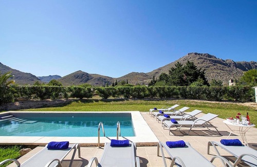 Puerto de Pollensa Villa | Finca Villa Animeta with Mountain View, Pool, Garden & Wi-Fi