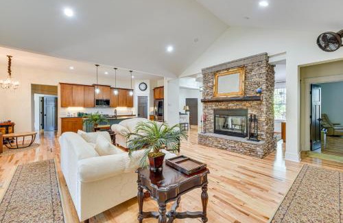 Southern Pines House | Fire Pit and Patio Spacious Southern Pines Retreat