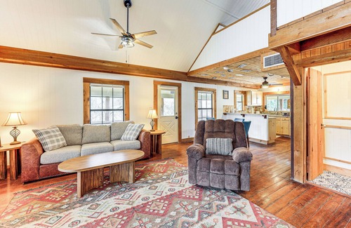 Tarpley Cabin | Fire Pit, Views: Peaceful Texas Hill Country Cabin