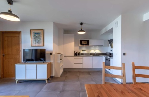 Arc-1800 Apartment | Floor -1, view valley, fitness, sauna, hammam, terrace, parking, ski locker, 72m², Les Arcs