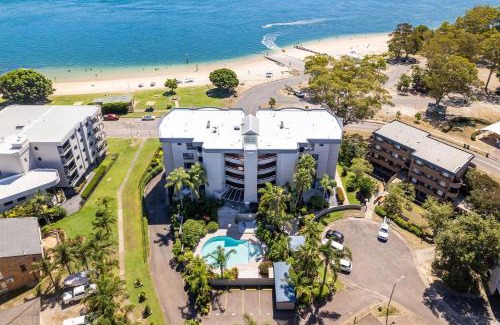 Nelson Bay Apartment | Florentine 14 - 11 Columbia Close Aircon Wifi unsurpassed water views