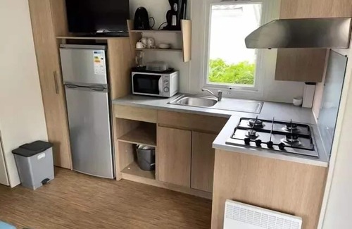 Les Conches House | Flower Camping Les Dunes * - Mobil Home Comfort 28m2 - 3 bedrooms - Small terrace + TV 6 persons