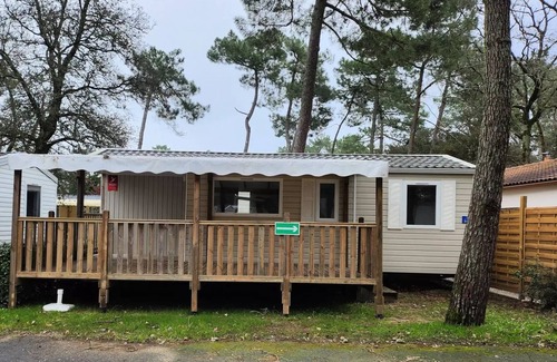 Les Conches House | Flower Camping Les Dunes * - Mobil Home Comfort 28m2 - 3 bedrooms - Large terrace + TV 6 people