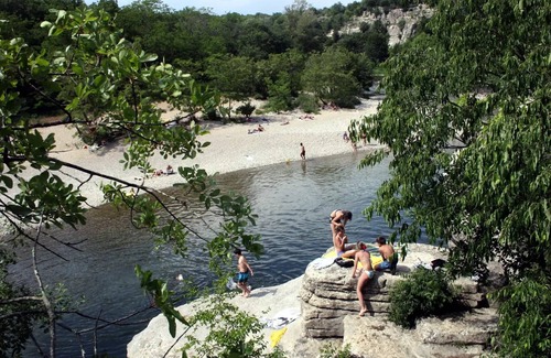 Ruoms Villa | Flower Camping Les Paillotes en Ardèche * - Gîte Les Oliviers 80m² Premium (2 bedrooms - 8 people) + LV + Terrace + Garden 8 people