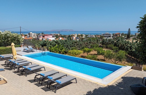 Gouves Villa | Four Seasons private villa - seaview - big heated pool - gym - sport activities
