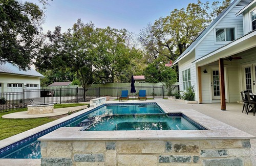 Fredericksburg House | French Country Farmhouse on Baron's Creek - w/Pool/Spa, Steps from Main Street!