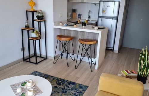 Santiago Apartment | Fully-equipped 1BR/1BA Family Apartment near Downtown Santiago Wifi - Gym