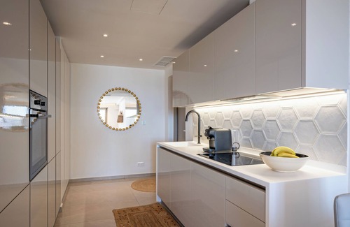 Kalyves Apartment | Glaucus, AmphiMatrion Luxury Apt with hot tub & common pool, 750m to the beach