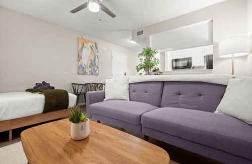 Skyview Apartment | Glowing Green Studio | Stay for ACL/F1/Etc!