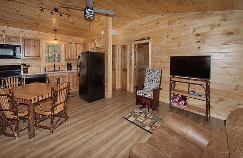 Logan Cabin | Golden Pine, 2 bed/2 bath, hot tub, Wifi, pond,