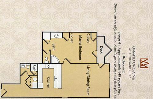 Branson Apartment | Grand Crowne Resort C Suite-619 Sq Ft-Can be combined with B 949 Sq Ft-