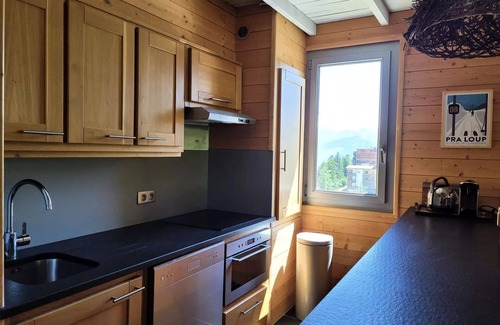 Pra Loup Apartment | Grand Standing, fully renovated 2-bedroom apartment, south-facing balcony overlooking slopes, beds made on arrival, in Pra Loup