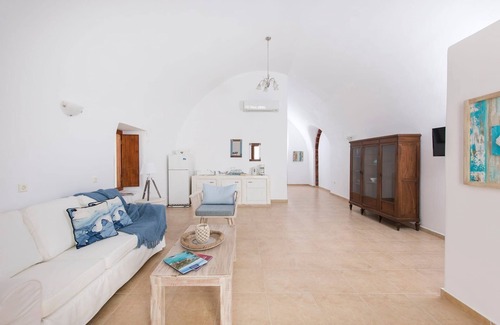 Pyrgos Villa | Grandiose Santorini Residence | 2 Bedrooms | Villa Erza | Spacious Terrace with.