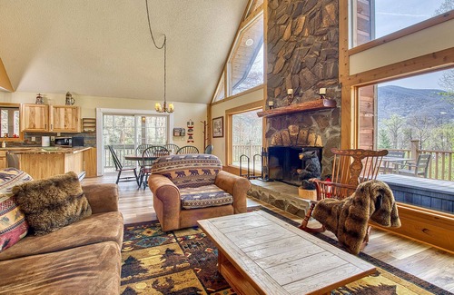 Valley Creek Run Cabin | Great view! Pet & family friendly! 2 fireplaces! Close to the parkway!