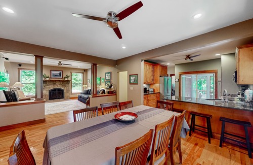 North Lake George House | Green home near beach & hiking trails with firepit, fireplace, beautiful views