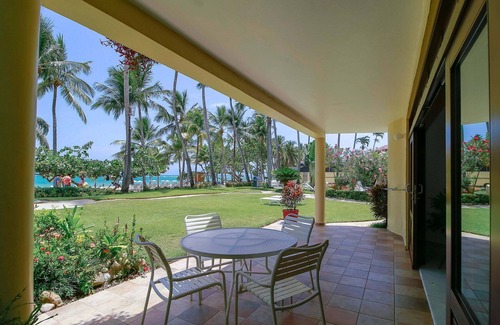 Cabarete Apartment | Groundfloor 2BD 2BTH beachfront condo with sea views, pool/AC/Wi-Fi, near all