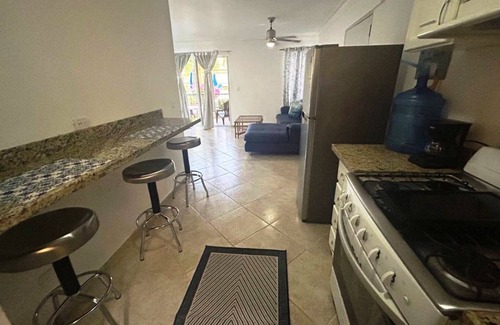 La Esplanada Apartment | Guest-friendly condo with pool in central Sosua
