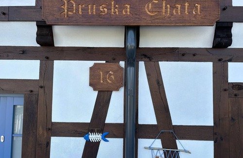 Grzybowo Apartment | Half-timbered house with sauna Pruska Chata - Apartament 4