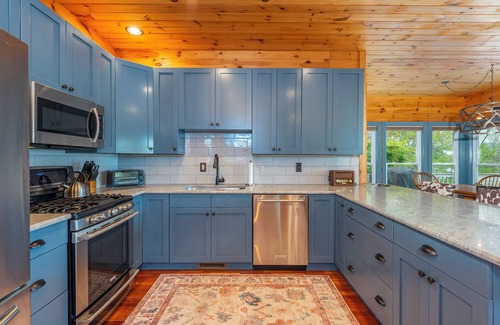 Marion House | Harborside Haven | Lakefront, Private Dock, Game Room & Mountain Views!