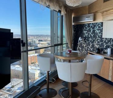 Vilnius city municipality Apartment | Helios Extra Luxury Jacuzzi apartment in Vilnius skyscraper 20 floor