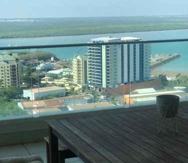 Darwin City Centre Apartment | High Above, Pandanas Darwin 21st floor with views