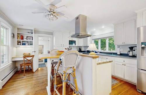 Camden House | Historic home steps from the harbor with enclosed porches & gorgeous deck