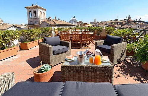 Rione XI Sant'Angelo Apartment | Historic Palace Wonderful 4 BR, 3 BA, Panoramic Terrace, Views, Charm & Comforts