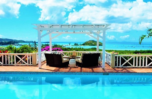Jennings Villa | HOLIDAY DISCOUNTS! PANORAMIC SEA VIEWS! LUXURY, POOL, OVERLOOKS JOLLY HARBOUR