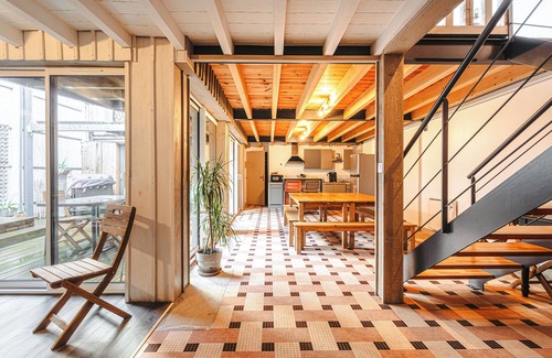 Saint-Denis-d'Oleron House | Holiday Home 'Couleur Patio, Loft Atypique, Sauna' with Private Terrace, Balcony and Wi-Fi