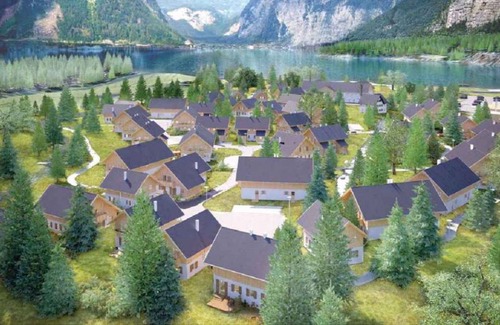 Obertraun House | Holiday home with indoor pool, spa, children's playground and a private sauna in the holiday village