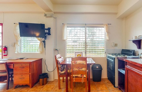Caye Caulker Apartment | Hotel-style studio with kitchen, picnic area, free bikes, WiFi & partial AC
